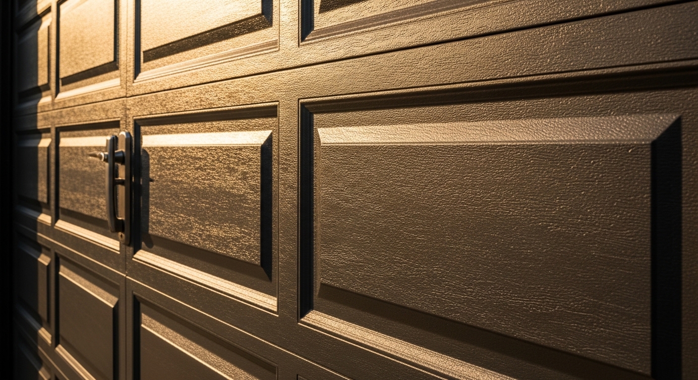 Premium garage door panel detail